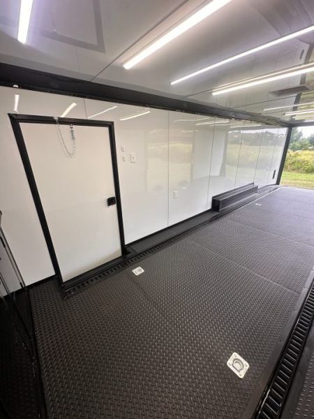 New 2027 8.5x28 Race Trailer - Finished Interior- 7000lb Spread Torsion - Recessed E-Track-Full Escape Door-Removable Fender