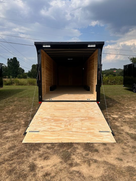 New 2027 8.5x28 Car Hauler 7000lb Spread Torsion - Black poly-blackout- Enclosed Car Hauler