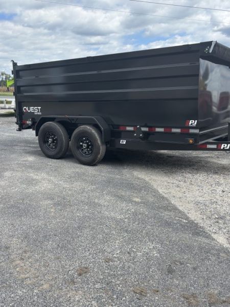 New 2027 PJ Trailers 24709 D7 14' 4' sides Dump Trailer