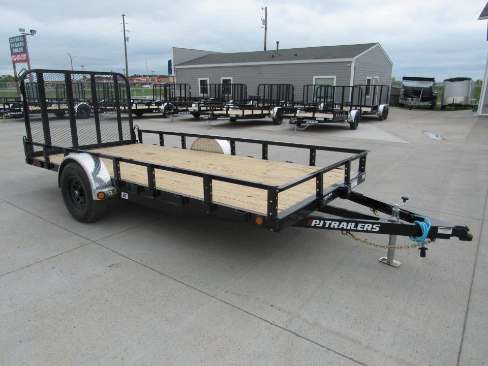 New 2027 PJ Trailers 77"x14ft 5200# Axle Utility Trailer