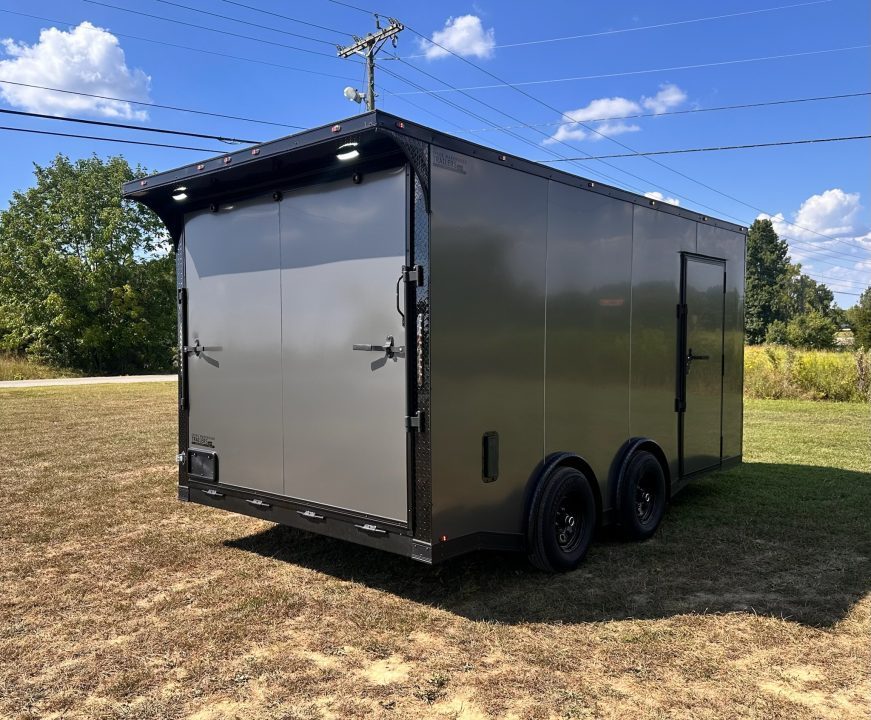 New 2027 8.5x16 Race Trailer-Finsihed Interior-5200LB Torsion Axle -E-TRACK-A/C- Tool Box-Barlock-Car/Race Trailer