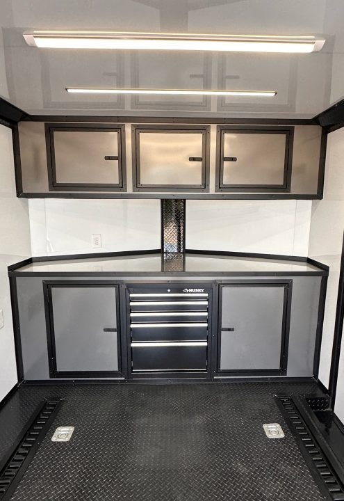 New 2027 8.5x16 Race Trailer-Finsihed Interior-5200LB Torsion Axle -E-TRACK-A/C- Tool Box-Barlock-Car/Race Trailer