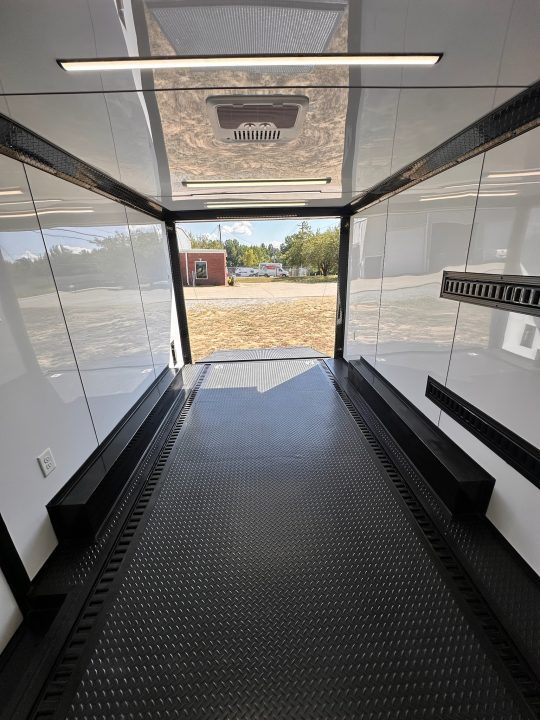 New 2027 8.5x16 Race Trailer-Finsihed Interior-5200LB Torsion Axle -E-TRACK-A/C- Tool Box-Barlock-Car/Race Trailer