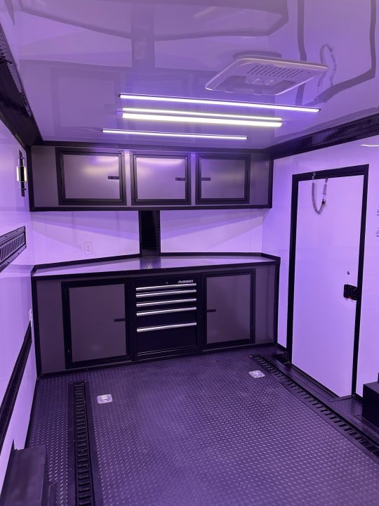 New 2027 8.5x16 Race Trailer-Finsihed Interior-5200LB Torsion Axle -E-TRACK-A/C- Tool Box-Barlock-Car/Race Trailer