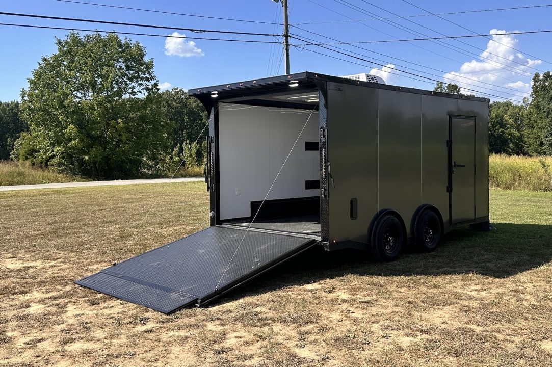 New 2027 8.5x16 Race Trailer-Finsihed Interior-5200LB Torsion Axle -E-TRACK-A/C- Tool Box-Barlock-Car/Race Trailer