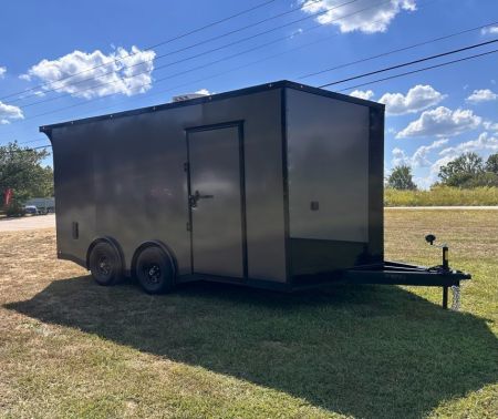 New 2027 8.5x16 Race Trailer-Finsihed Interior-5200LB Torsion Axle -E-TRACK-A/C- Tool Box-Barlock-Car/Race Trailer