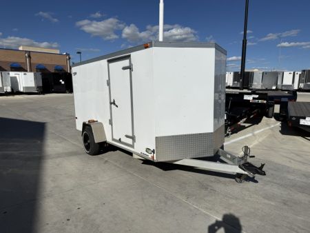 Used 2009 Lightning 6x12+v nose rear ramp Cargo / Enclosed Trailer