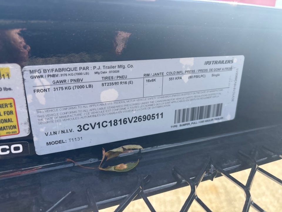 New 2027 PJ Trailers T1J1371BDTK Utility Trailer