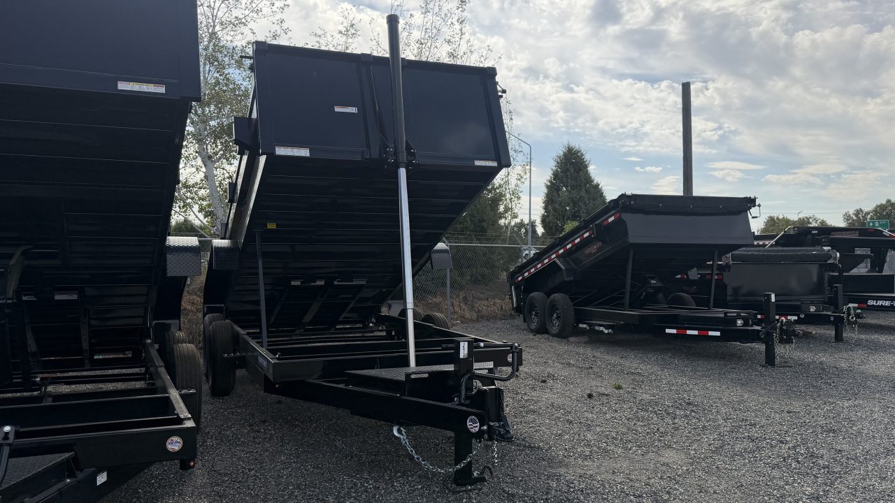 New 2026 Sure-Trac 7 x 16 HD Low Profile Telescoping dump 14K Dump Trailer
