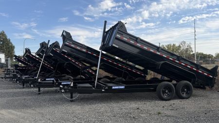 New 2026 Sure-Trac 7 x 16 HD Low Profile Telescoping dump 14K Dump Trailer