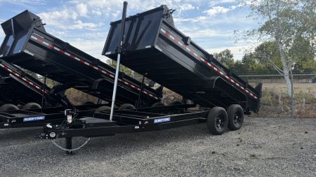 New 2026 Sure-Trac 7 x 16 HD Low Profile Telescoping dump 14K Dump Trailer