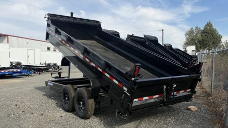 New 2026 Sure-Trac 7 x 16 HD Low Profile Telescoping dump 14K Dump Trailer