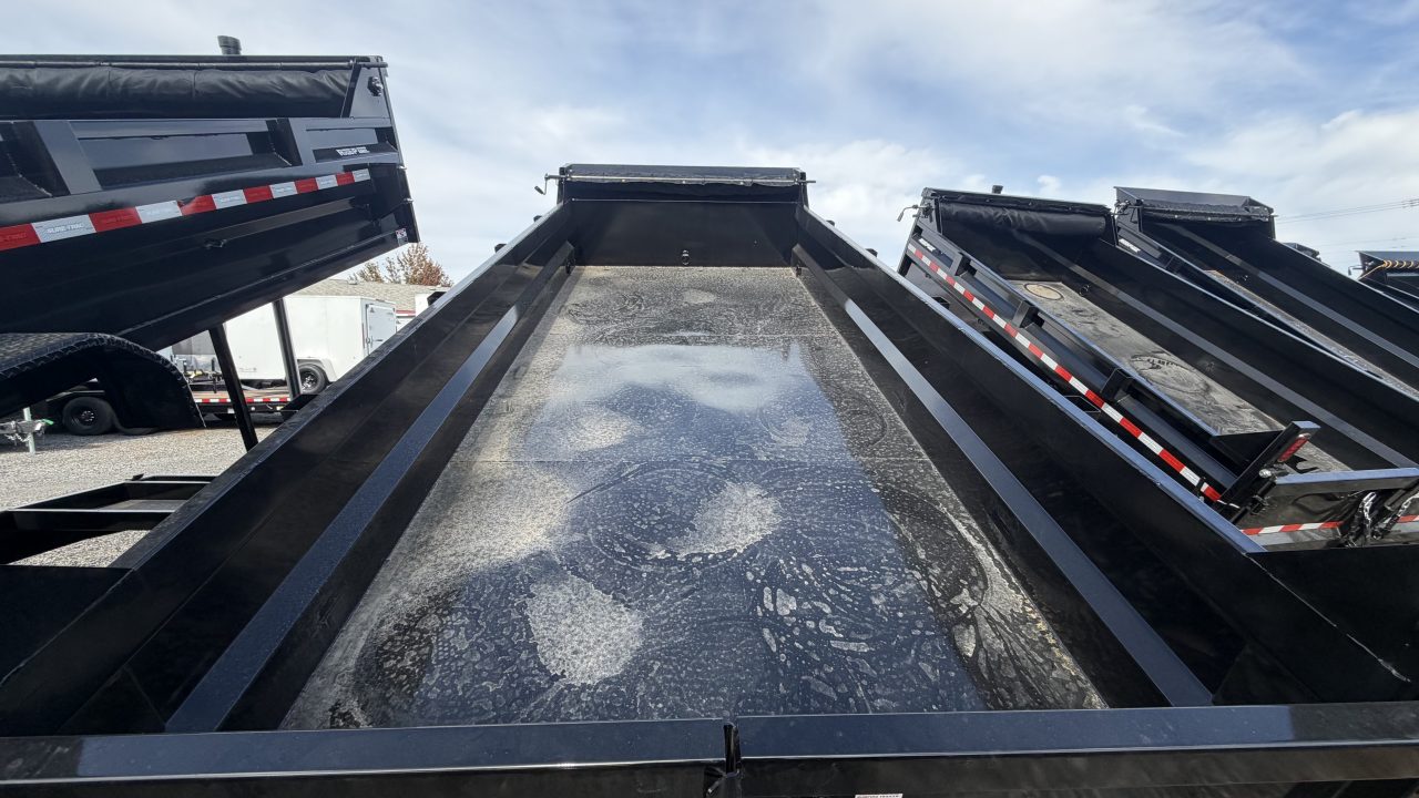 New 2027 Sure-Trac 7 x 16 HD Low Profile Scissor dump 14K Dump Trailer