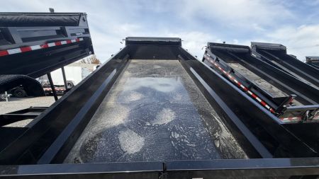 New 2027 Sure-Trac 7 x 16 HD Low Profile Scissor dump 14K Dump Trailer