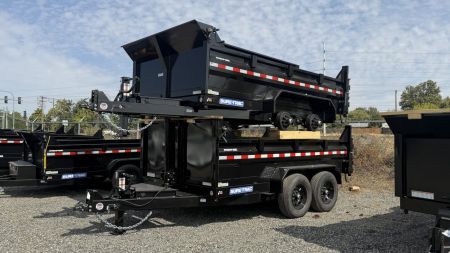 New 2027 Sure-Trac 7 x 12 HD Low Profile Scissor Dump 14K Dump Trailer