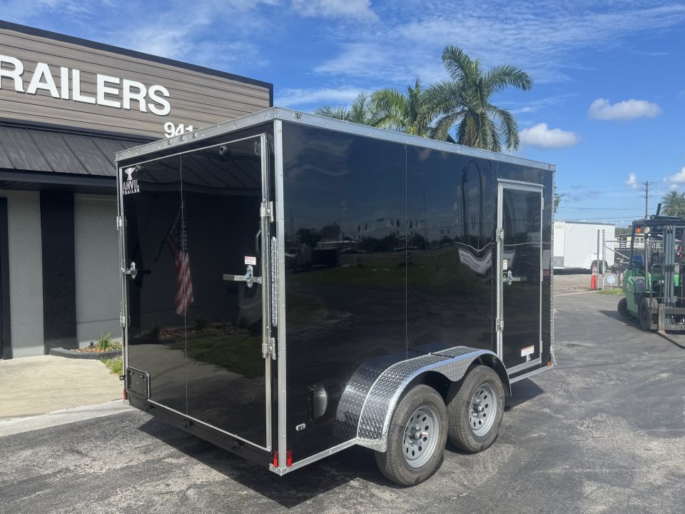 New 2027 Anvil 7X12 TA V-NOSE WITH RAMP Cargo / Enclosed Trailer POLYCORE