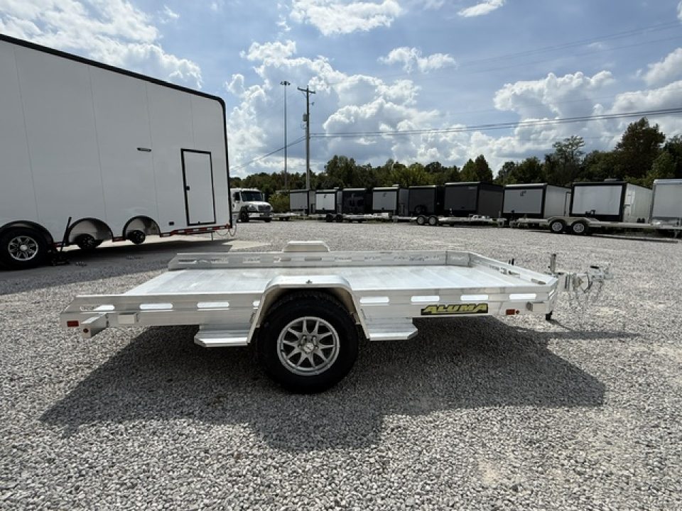 New Aluma 7712 Heavy Tilt Single Axle Utility Trailer Slotted