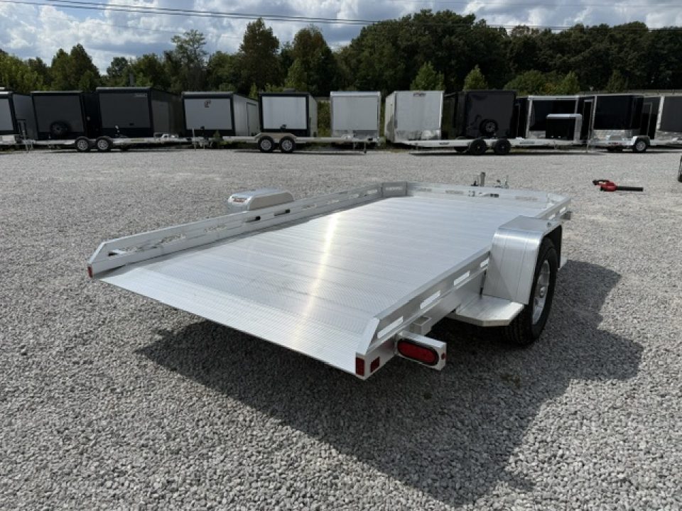 New Aluma 7712 Heavy Tilt Single Axle Utility Trailer Slotted