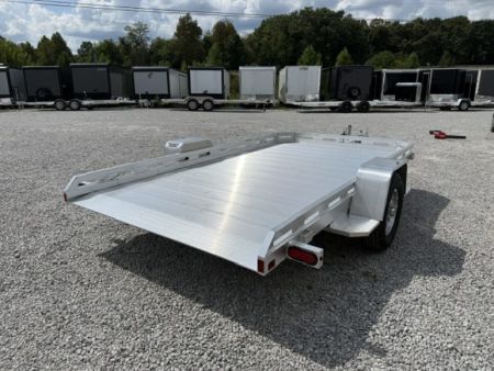 New Aluma 7712 Heavy Tilt Single Axle Utility Trailer Slotted