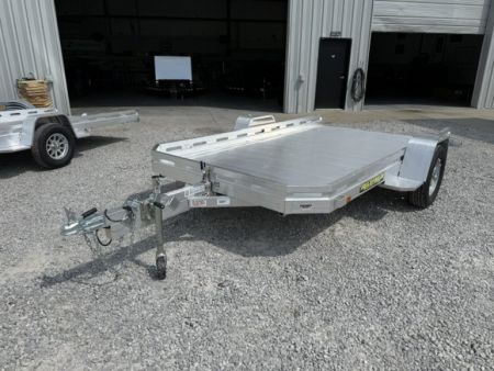 New Aluma 7712 Heavy Tilt Single Axle Utility Trailer Slotted