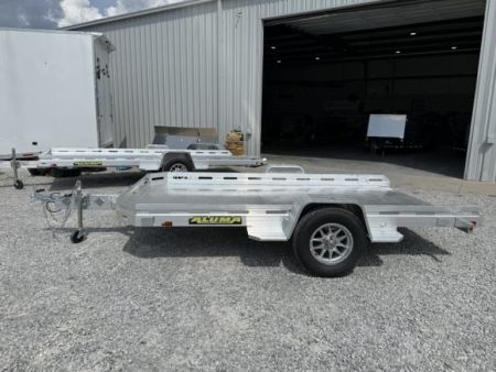 New Aluma 7712 Heavy Tilt Single Axle Utility Trailer Slotted