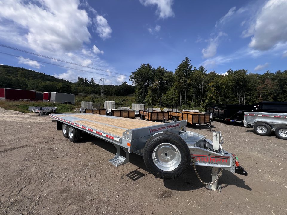 New 2027 Triumph galvanized 102x24 full power tilt deckover/12'' I-Beam/ spare tire- 16k GVW