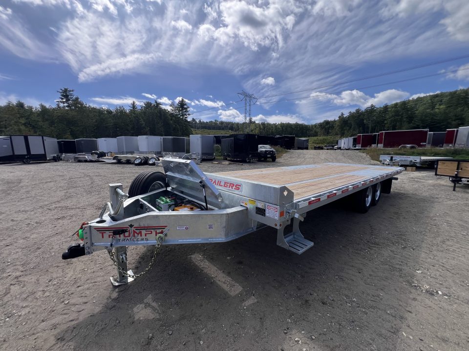 New 2027 Triumph galvanized 102x24 full power tilt deckover/12'' I-Beam/ spare tire- 16k GVW