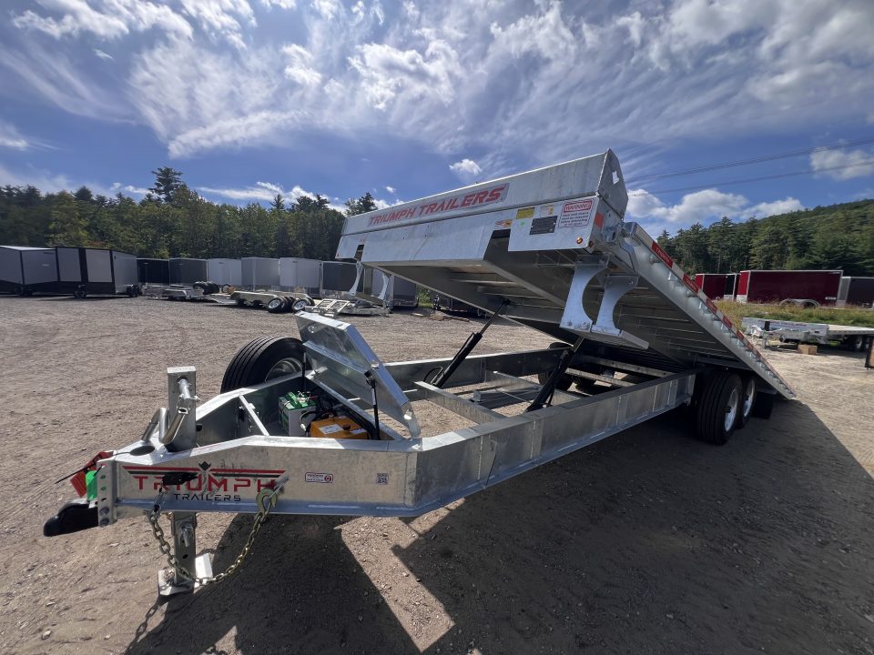 New 2027 Triumph galvanized 102x24 full power tilt deckover/12'' I-Beam/ spare tire- 16k GVW