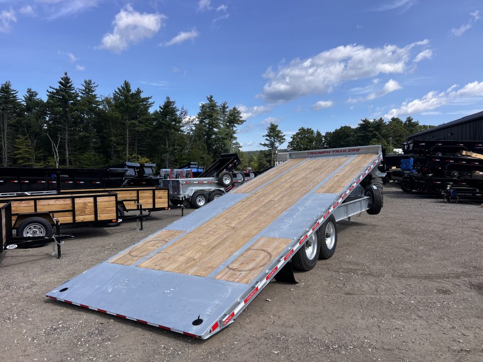 New 2027 Triumph galvanized 102x24 full power tilt deckover/12'' I-Beam/ spare tire- 16k GVW