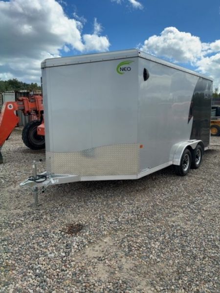 Used 2025 NEO Trailers 7.5x14 TA ELectric Brakes Cargo / Enclosed Trailer Ramp Door