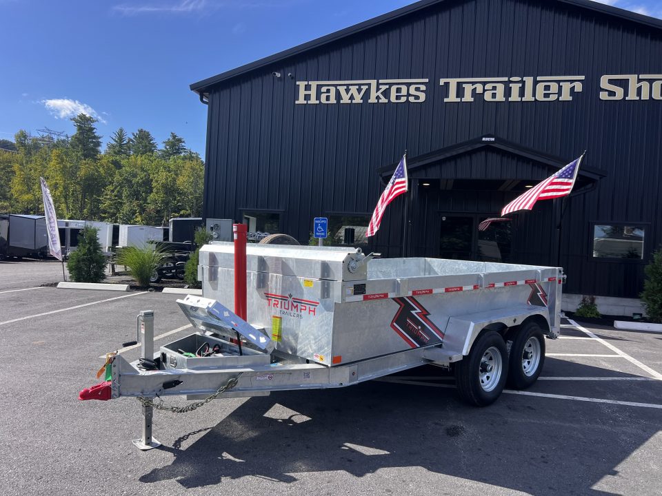 New 2027 Triumph Galvanized 6X12 Dump Trailer / I-beam frame/ Tarp kit/ Ramps - 9990GVW
