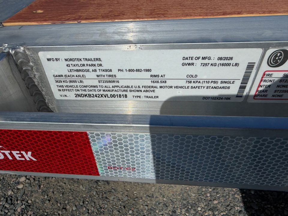 New 2027 Nordtek 24' Deckover Full Tilt Tilt Trailer