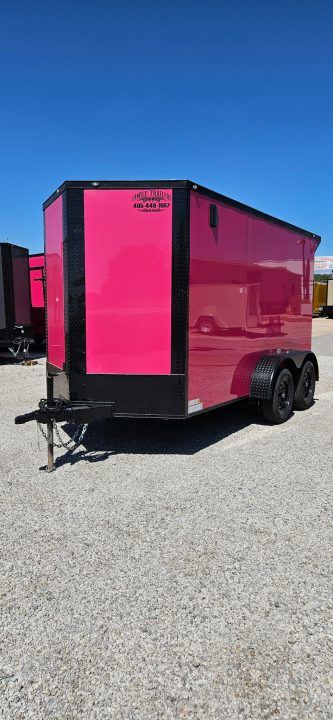 New 2026 Family Trailer 6x12 Tandem Axles Cargo / Enclosed Trailer- Screwless Exterior-Blackout Pkg-Rear Spoiler