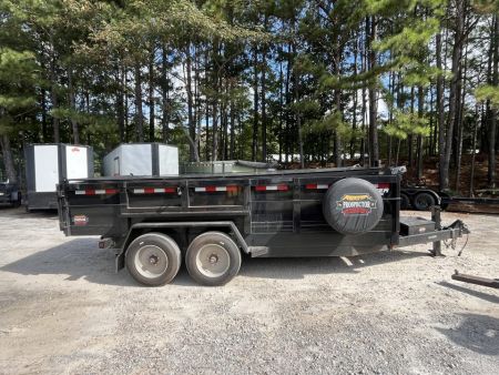 Used USED 2025 PROSPECTOR 16K 7X16 TELESCOPING DUMP TRAILER 2' WALLS ($980 DOWN ON RTO CONTRACT)