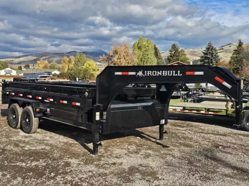 New 2027 Iron Bull 83"x16' 15k Gooseneck Dump Trailer