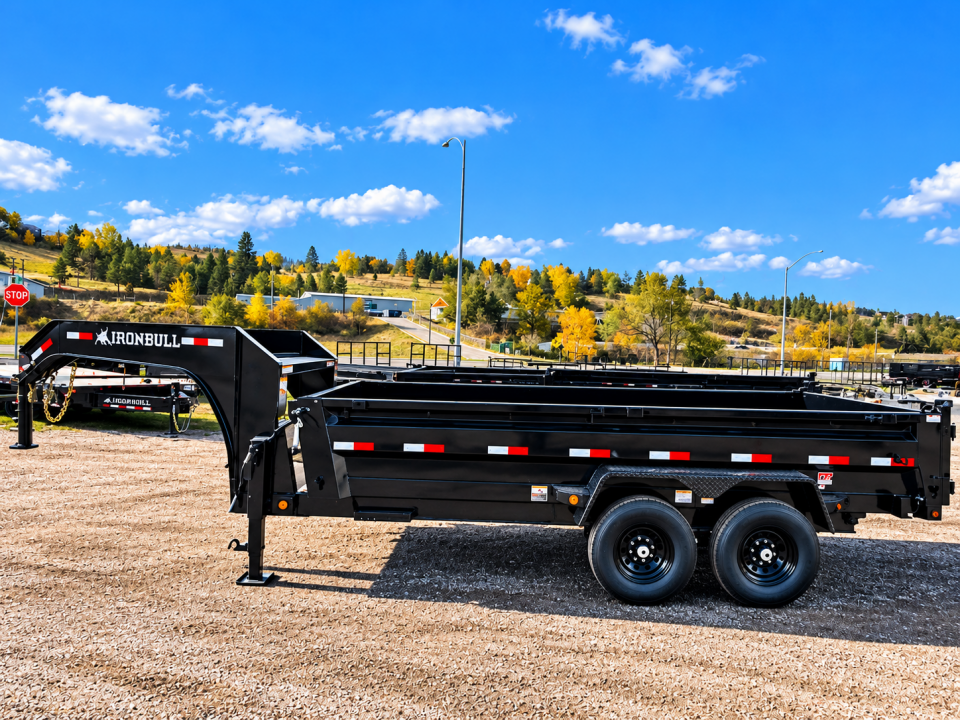 New 2027 Iron Bull 83"x16' 15k Gooseneck Dump Trailer
