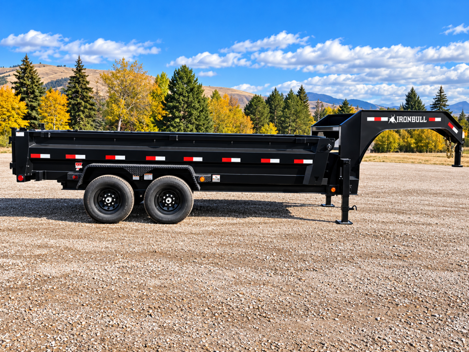 New 2027 Iron Bull 83"x16' 15k Gooseneck Dump Trailer