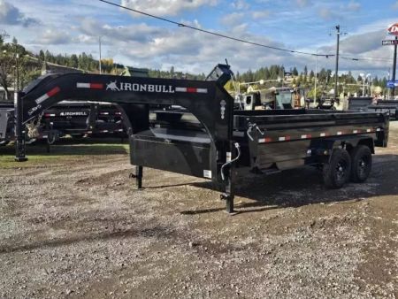 New 2027 Iron Bull 83"x16' 15k Gooseneck Dump Trailer