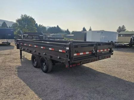 New 2027 Iron Bull 96"x16' 15k Deckover Gooseneck Dump Trailer