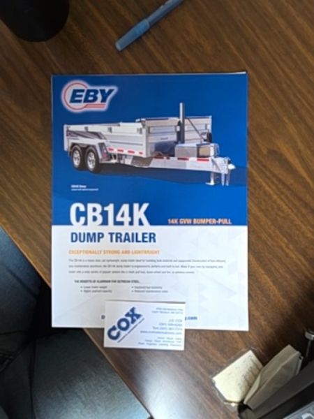 New 2027 EBY Trailers Eby all aluminum dump trailer Dump Trailer