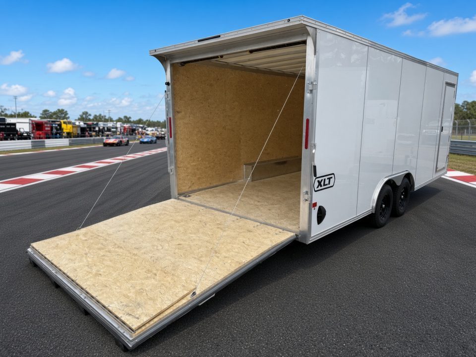 New 2026 Mission 8.5x20 All-Aluminum Car Hauler | 7,000 GVWR | Rear Ramp with Translucent Roof Cargo / Enclosed Trailer