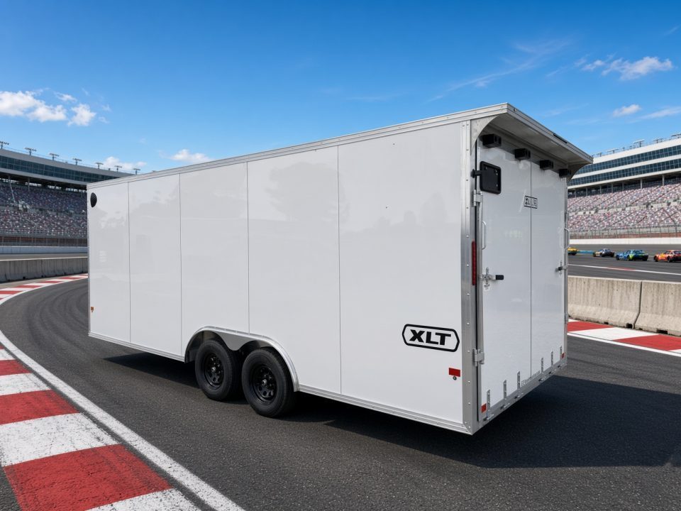 New 2026 Mission 8.5x20 All-Aluminum Car Hauler | 7,000 GVWR | Rear Ramp with Translucent Roof Cargo / Enclosed Trailer
