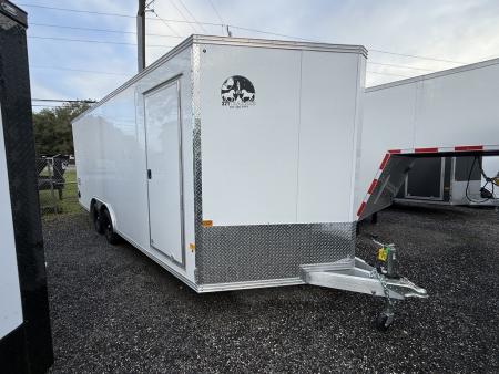 New 2026 Mission 8.5x20 All-Aluminum Car Hauler | 7,000 GVWR | Rear Ramp with Translucent Roof Cargo / Enclosed Trailer