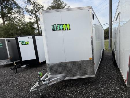 New 2026 Mission 8.5x20 All-Aluminum Car Hauler | 7,000 GVWR | Rear Ramp with Translucent Roof Cargo / Enclosed Trailer
