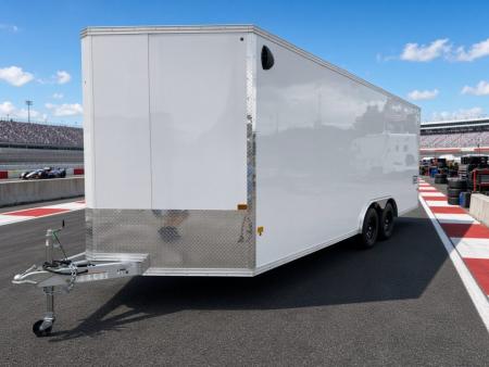 New 2026 Mission 8.5x20 All-Aluminum Car Hauler | 7,000 GVWR | Rear Ramp with Translucent Roof Cargo / Enclosed Trailer