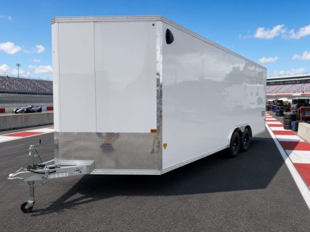 New 2026 Mission 8.5x20 All-Aluminum Car Hauler | 7,000 GVWR | Rear Ramp with Translucent Roof Cargo / Enclosed Trailer