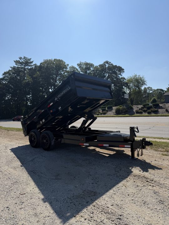 New 2027 Iron Bull Dump Trailers / DTB Series / 72" Wide x 12' Long / Scissor Hoist / 2-5200 # Electric Brake Axles / 24" High Sides / Combo Rear Gate / Tarp System
