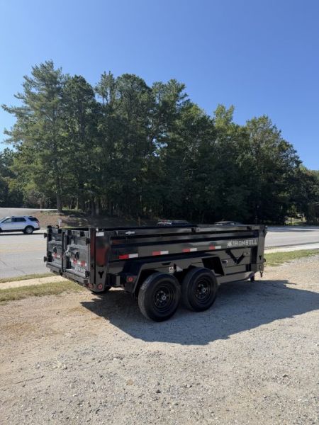 New 2027 Iron Bull Dump Trailers / DTB Series / 72" Wide x 12' Long / Scissor Hoist / 2-5200 # Electric Brake Axles / 24" High Sides / Combo Rear Gate / Tarp System