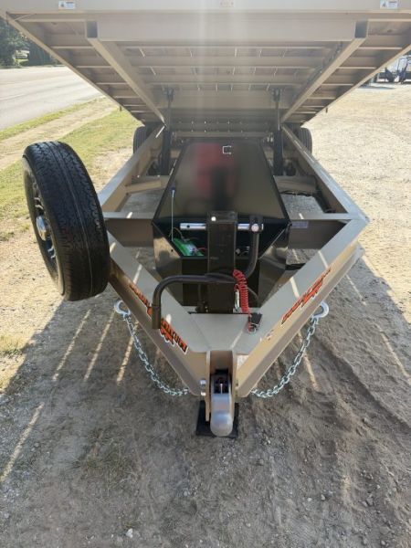 New 2027 Down 2 Earth Trailers DTE822DOTW7B / 102" WIDE X 22' LONG DECK OVER HYDRAULIC TILT / 2-7,000# ELECTRIC BRAKE AXLES / TAN COLOR / ALUMINUM WHEELS