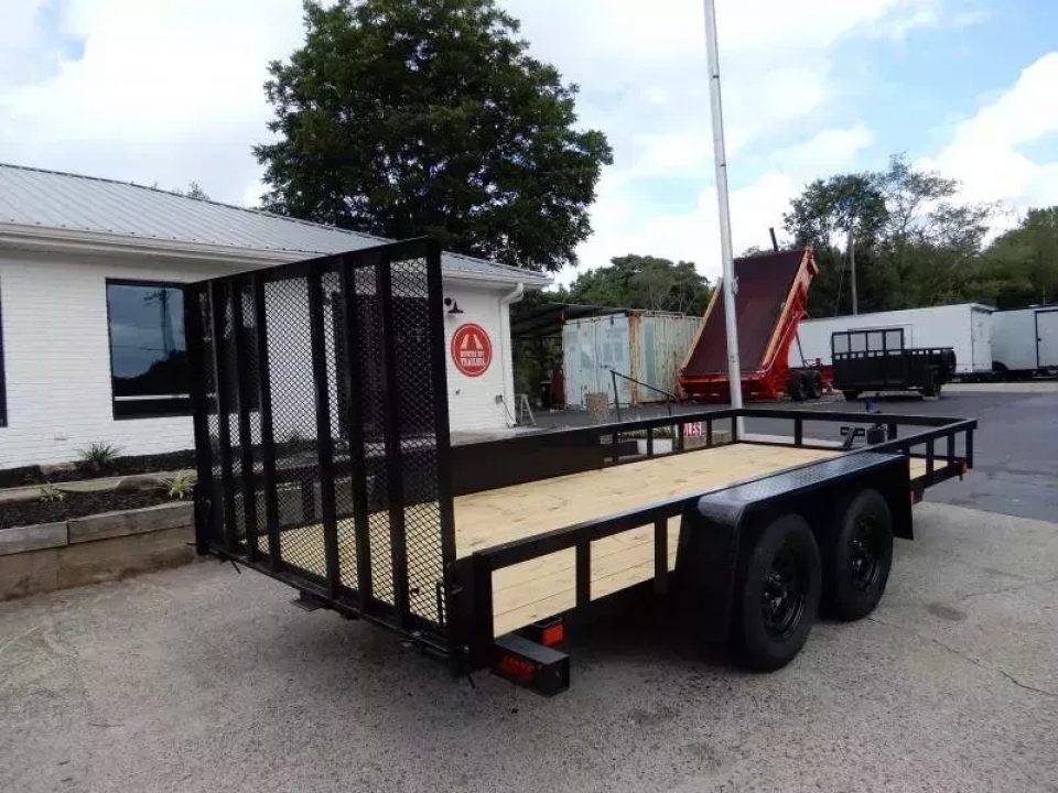 New 2027 Currahee 76x16' Landscape, 2-3500# Axles, Removable Ramp Gate